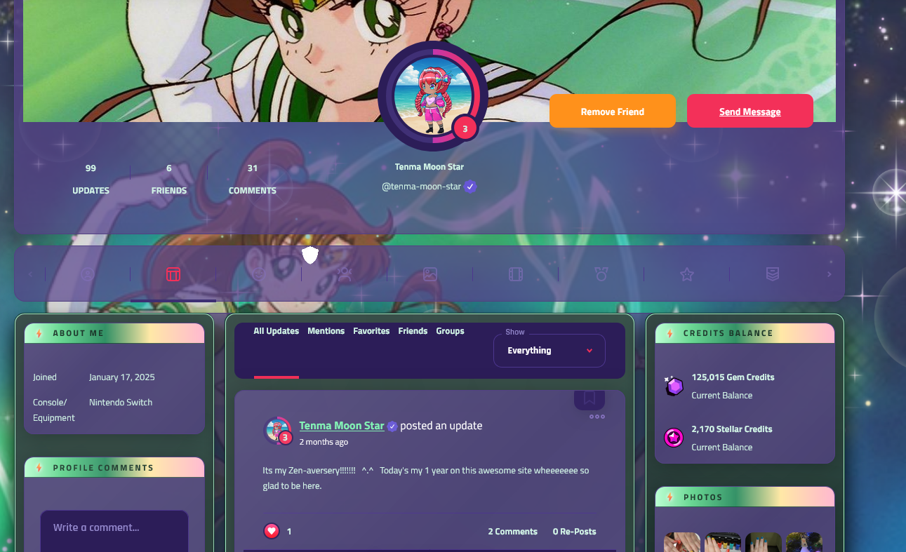 Custom Zenkai profiles example